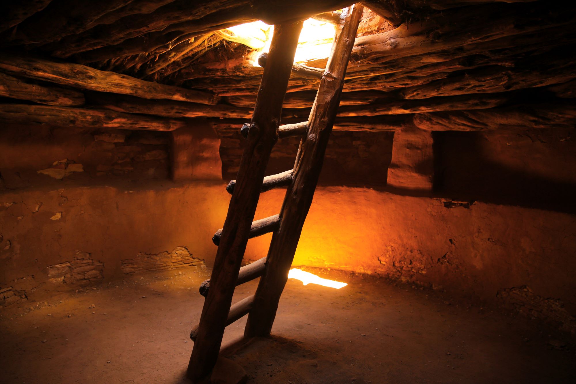 A historic kiva in Edge of the Cedars State Park.